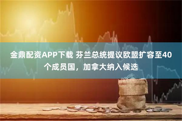金鼎配资APP下载 芬兰总统提议欧盟扩容至40个成员国，加拿大纳入候选